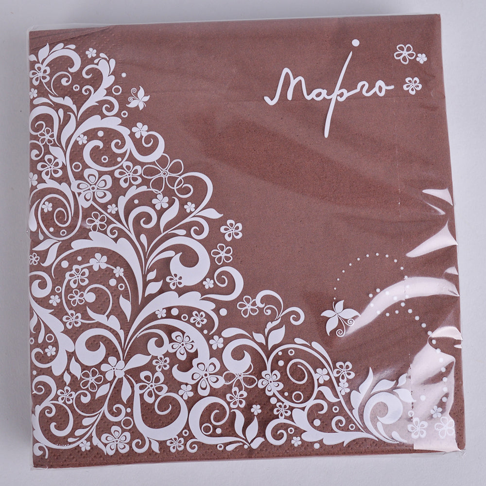 Margo Chocolate 3-Ply Table Napkins, 33 x 33 cm, 20 pcs - Image 2