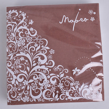 Margo Chocolate 3-Ply Table Napkins, 33 x 33 cm, 20 pcs - Image 2