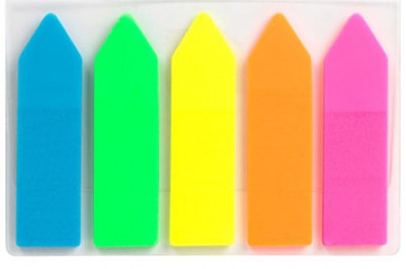 Axent D2450-02 Neon Page Markers, 5 Colors