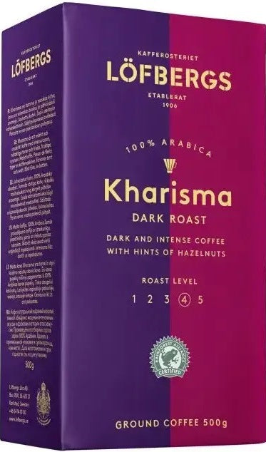 Löfbergs Kharisma Dark Roast Ground Coffee, 500 g