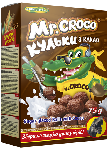 Mr. Croco Cocoa Cereal Balls, 75 g