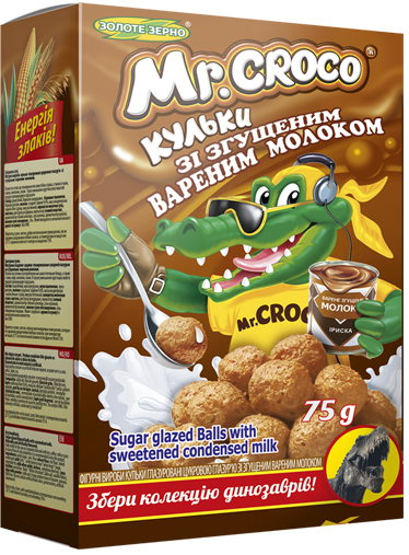 Mr. Croco Caramelized Condensed Milk Cereal Balls, 75 g
