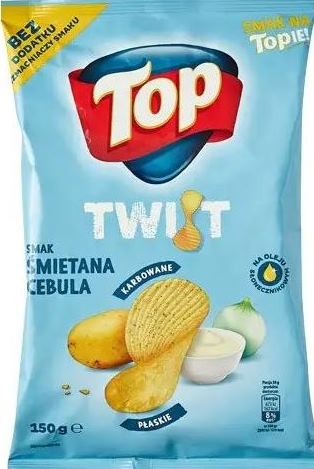 Top Twist Sour Cream & Onion Potato Chips, 150 g