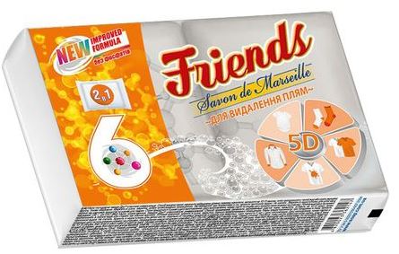 Friends Stain-Removing Laundry Soap, 2 x 115 g