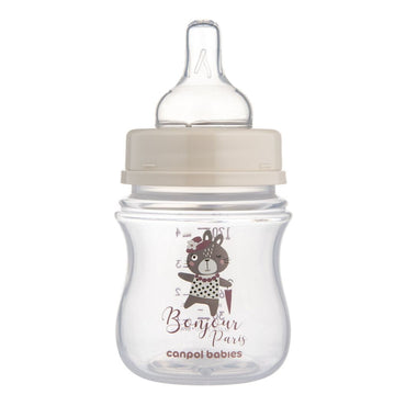 Canpol Babies 35/231 Pink EasyStart Bonjour Paris Wide-Neck Anti-Colic Baby Bottle, 120 mL - Image 2