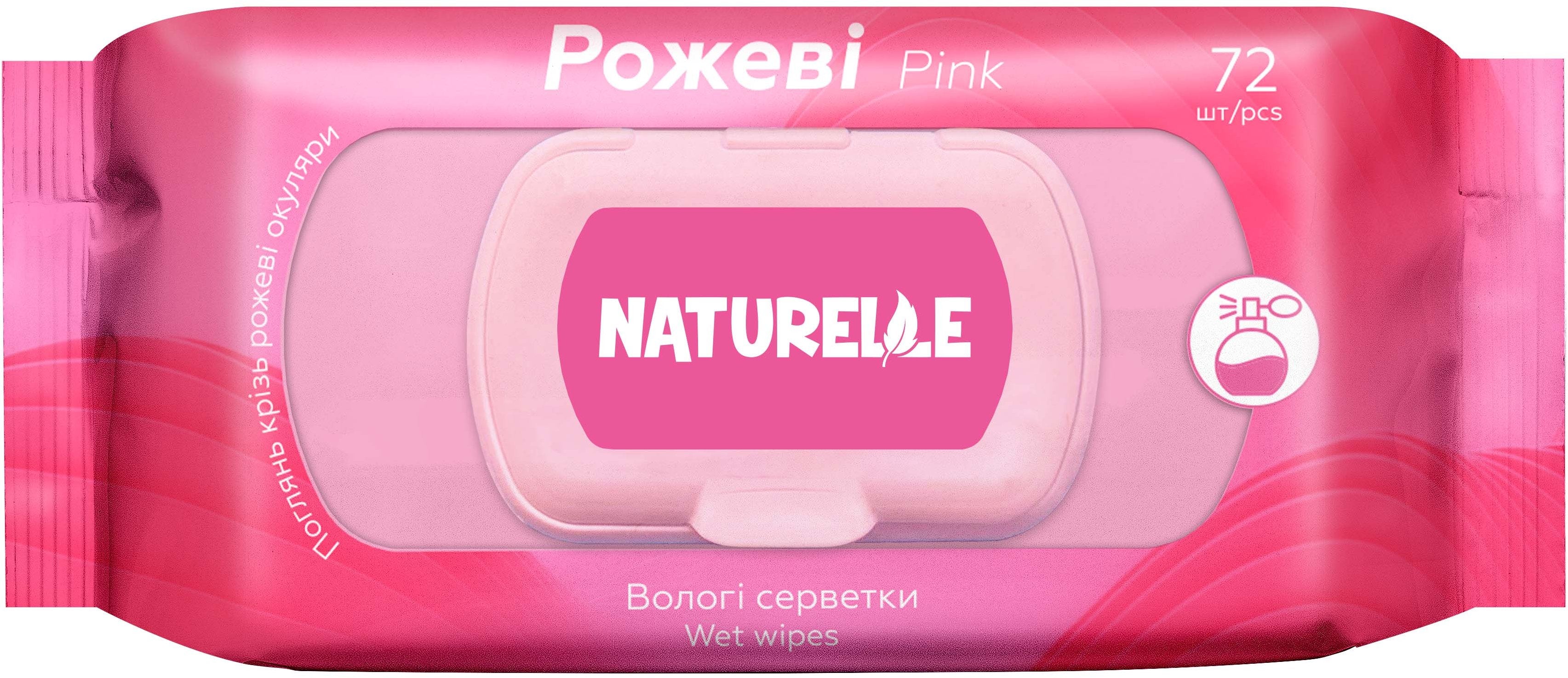 Naturelle Pink Wet Wipes, 72 pcs