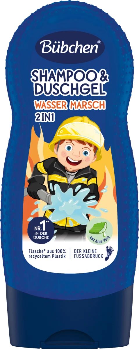 Bubchen Water Fun Kids' 2-in-1 Shampoo & Shower Gel, 230 mL