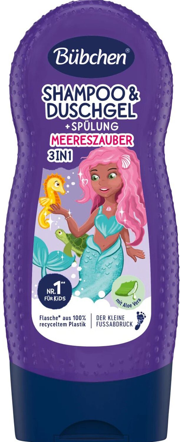 Bubchen Sea Magic Kids' 3-in-1 Shampoo, Shower Gel & Conditioner, 230 mL