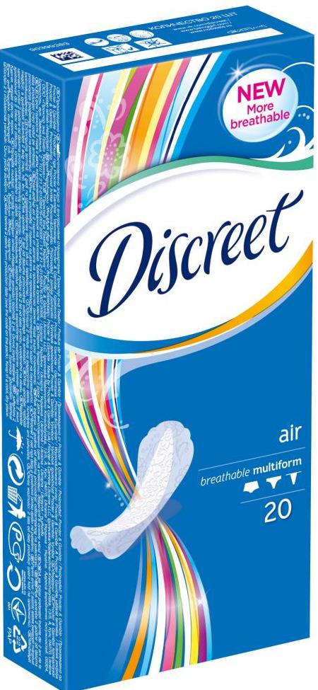 Discreet Air Panty Liners, 20 pcs