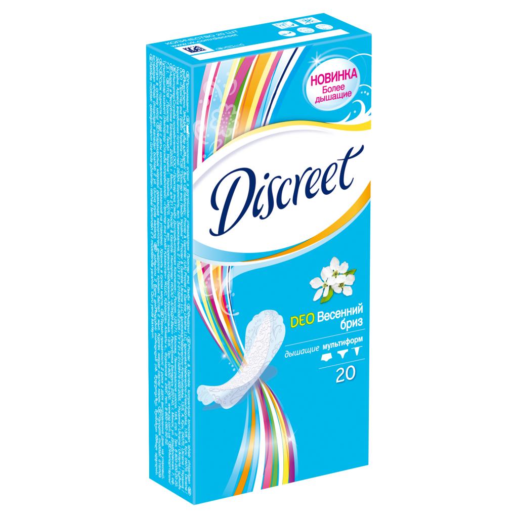 Discreet Deo Spring Breeze Panty Liners, 20 pcs