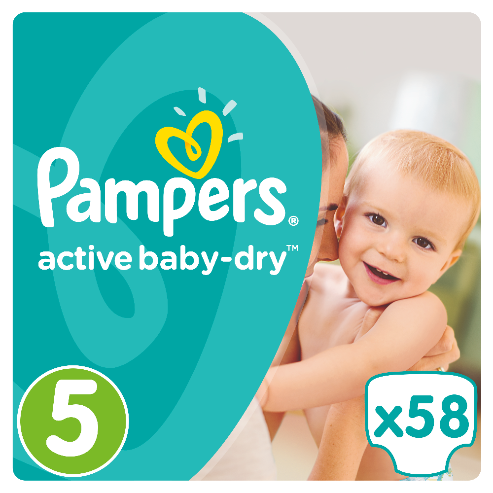 Pampers Active Baby-Dry Size 5 Baby Diapers, 58 pcs, 11-18 kg - Image 2