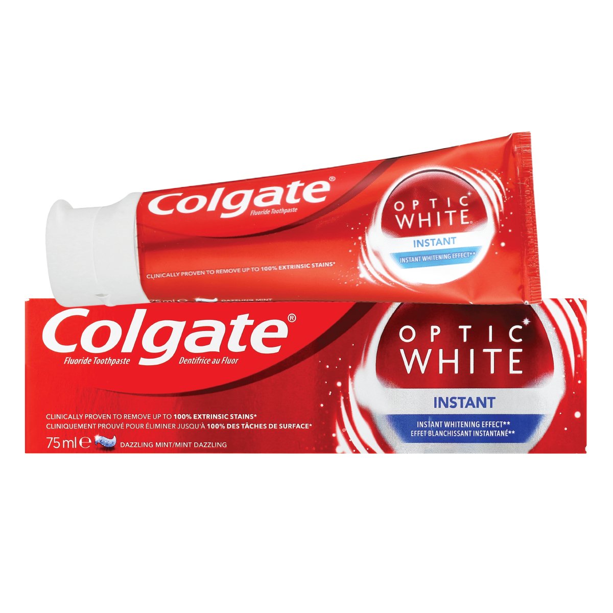 Colgate Optic White Instant Toothpaste, 75 mL