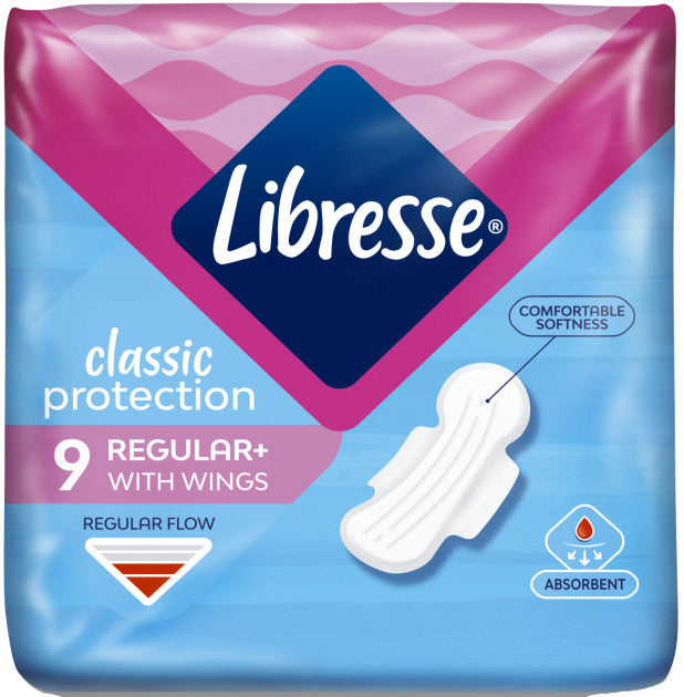 Libresse Classic Protection Regular Soft Sanitary Pads, 9 pcs