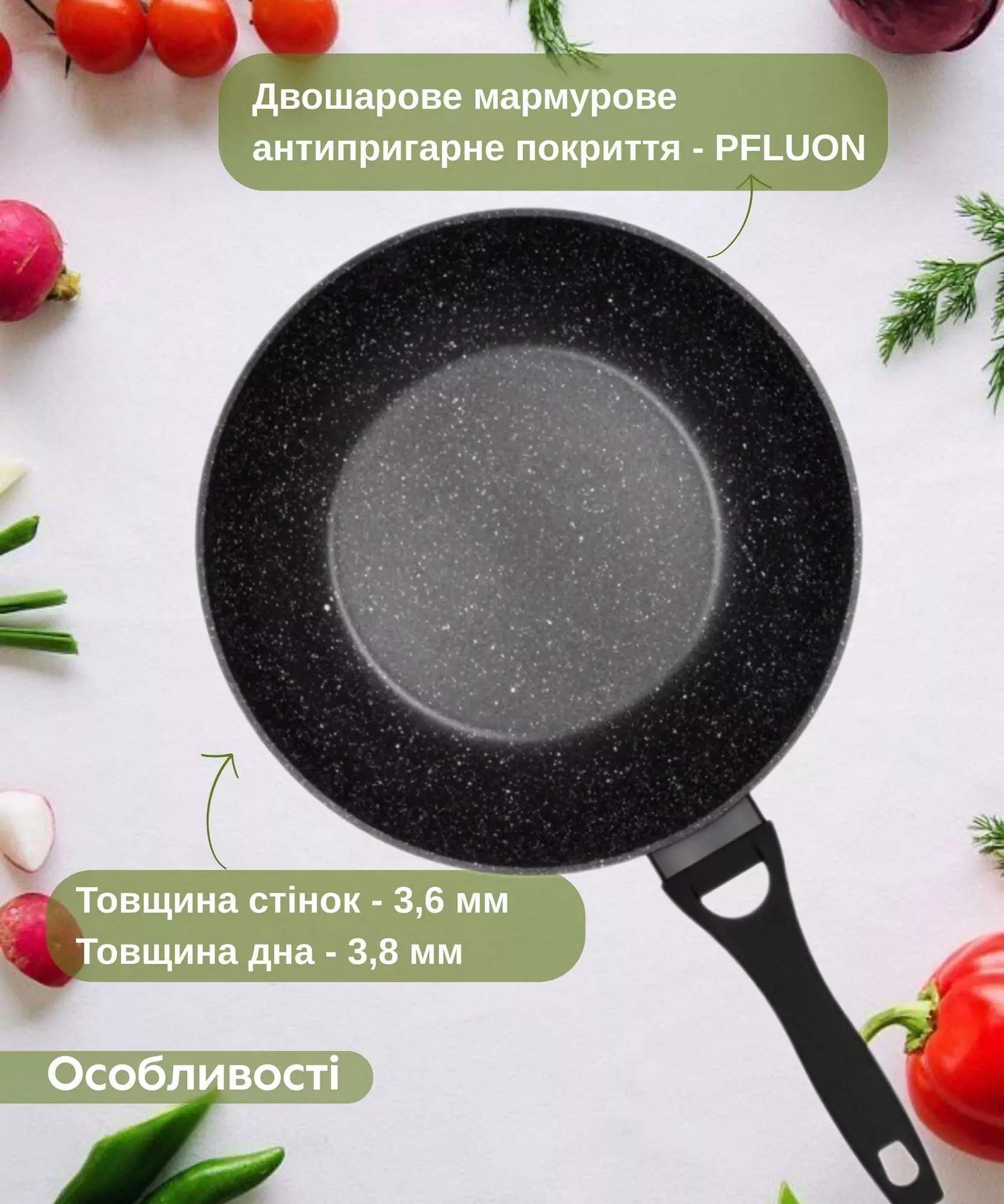 Ardesto AR1928WF Gemini Gourmet Anzio Wok Pan, 28 cm - Image 3