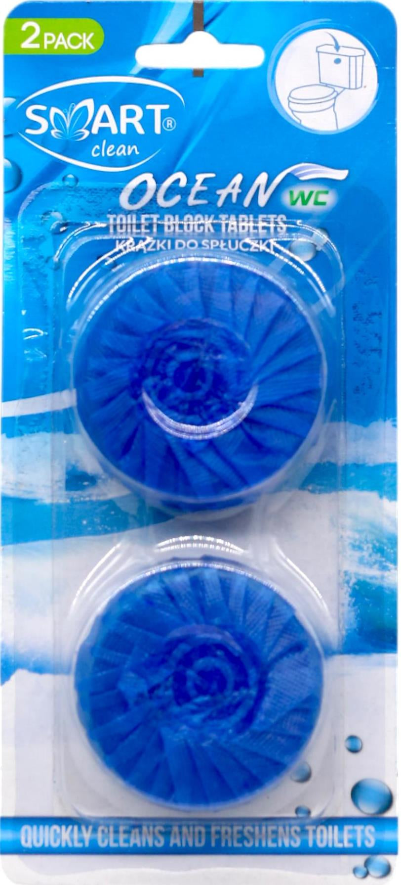 Smart Clean Ocean Toilet Cistern Tablets, 2 x 50 g