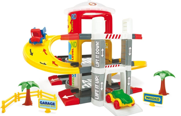 Wader Play Trans 50310 Three-Level Garage with Elevator Play Set
