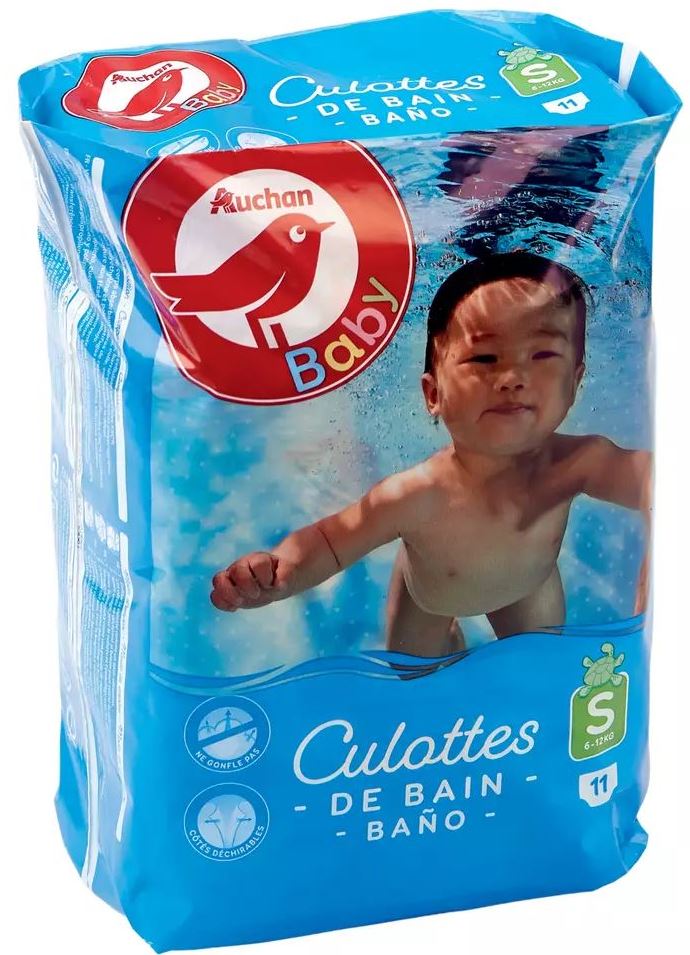 Auchan Baby Size S Swim Diapers, 6-12 kg, 11 pcs