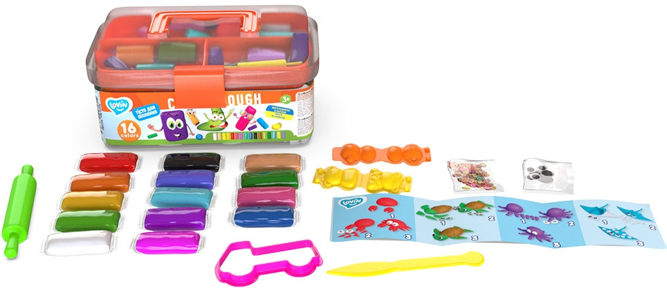 Lovin Color Box 41186 Modeling Dough Set, 16 pcs
