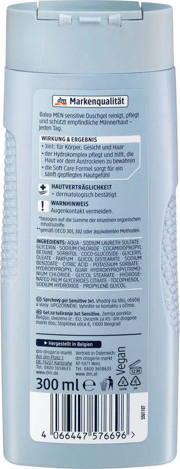 Balea Men Sensitive 3-in-1 Shower Gel, 300 mL - Image 2