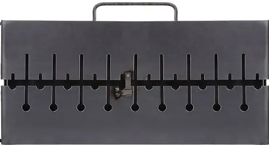 Two-Level Folding Charcoal Grill with Handle for 10 Skewers - Image 2