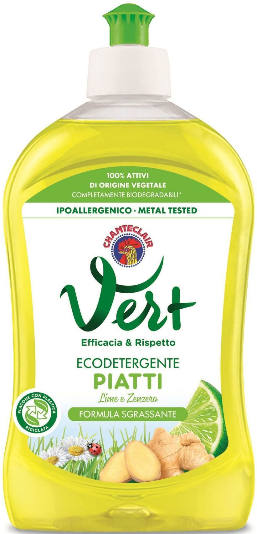 Chante Clair Vert Lime & Ginger Concentrated Dishwashing Liquid, 500 mL