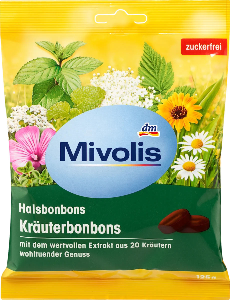 Mivolis Sugar-Free Herbal Candies, 125 g