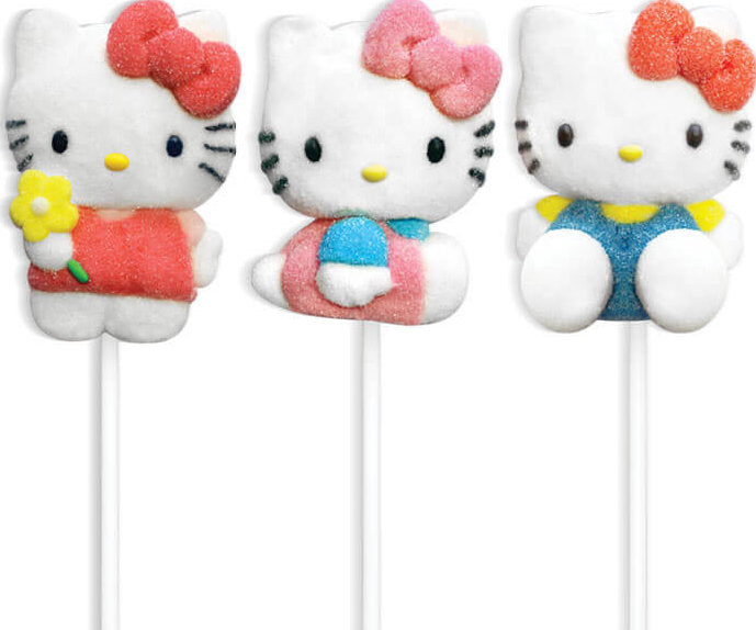 Relkon 44101 Hello Kitty Marshmallow Lollipop Candy, 45 g