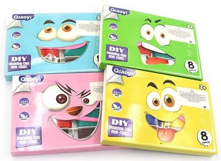 Qiaoyi 1122 Modeling Clay with Sculpting Tool, 8 Colors
