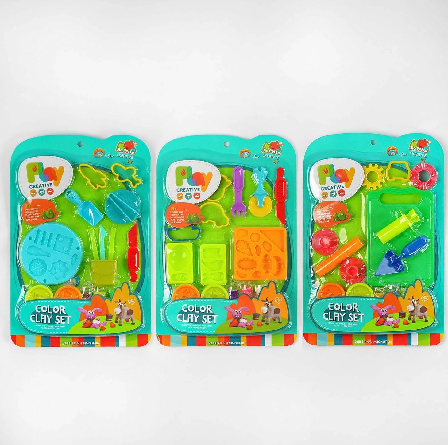 5838-160/161/162 Play Creative Modeling Dough, 5 Colors
