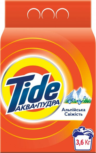 Tide Alpine Freshness Aqua-Powder 24 Loads Laundry Detergent Powder, 3.6 kg