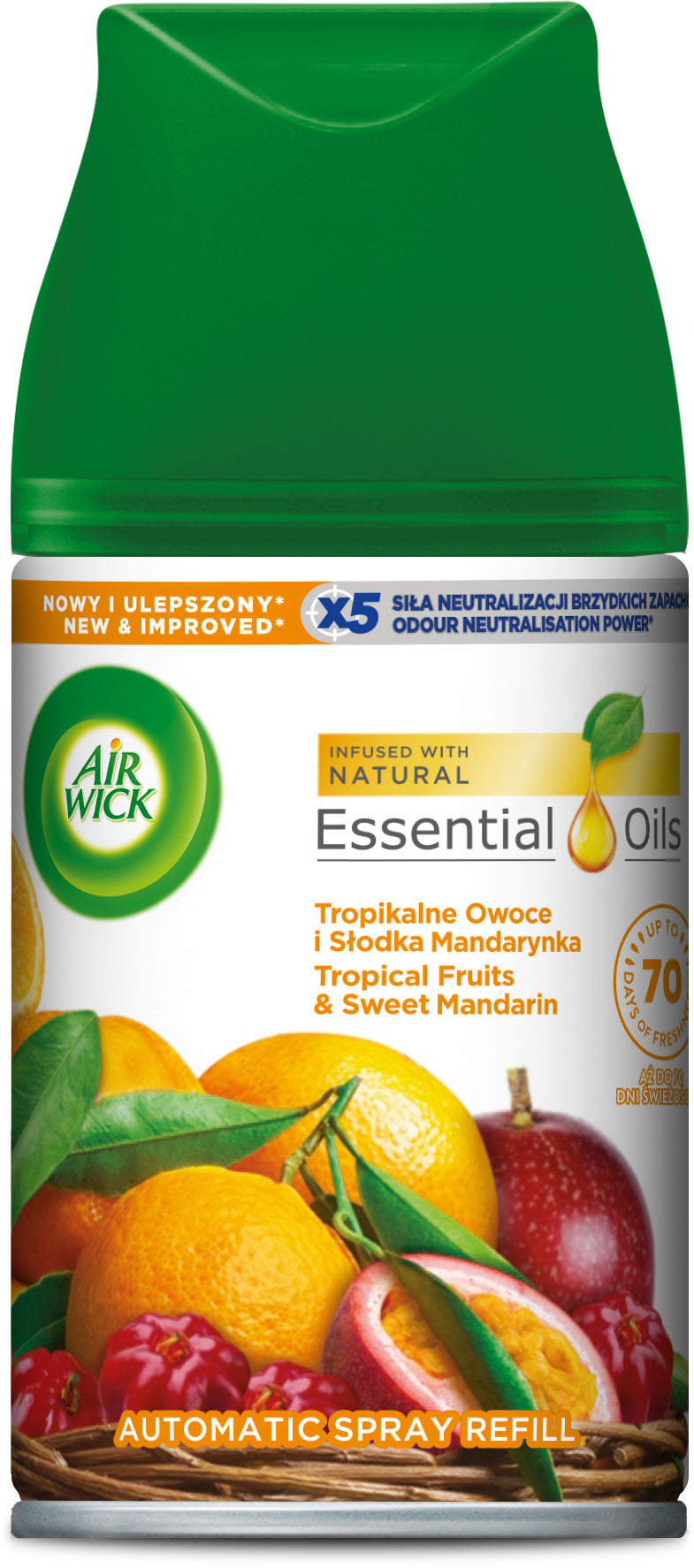 Air Wick Tropical Fruit & Sweet Mandarin Air Freshener Refill, 250 mL
