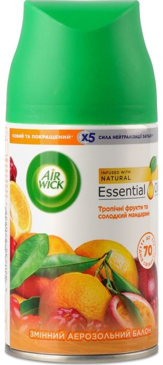 Air Wick Tropical Fruit & Sweet Mandarin Air Freshener Refill, 250 mL - Image 2