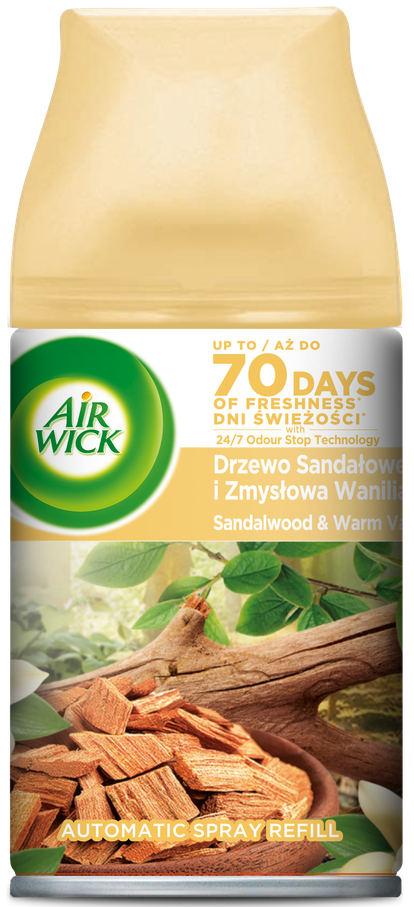 Air Wick Sandalwood & Warm Vanilla Air Freshener Refill, 250 mL