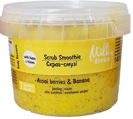 Milky Dream Foaming Smoothie Body Scrub with Acai Berries & Banana, 140 g - Image 2