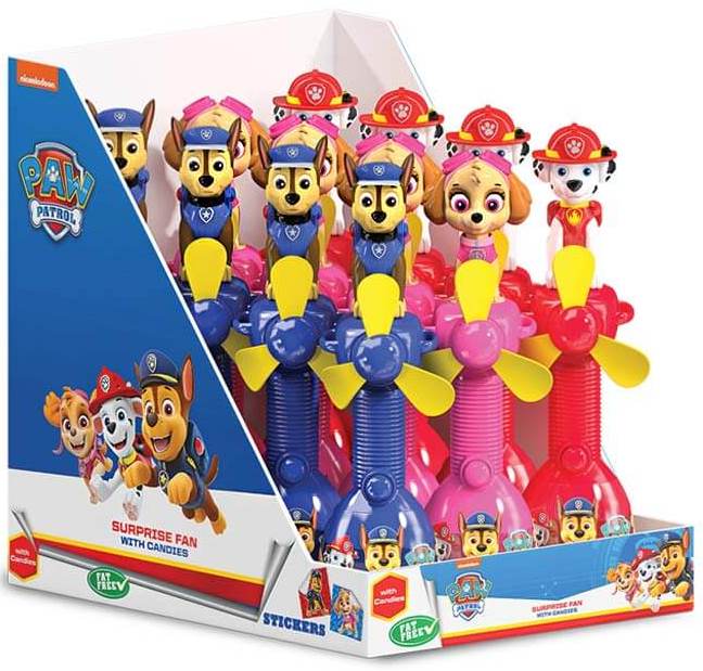 Relkon Paw Patrol 64202 Surprise Fan with Chewy Candy, 10 g