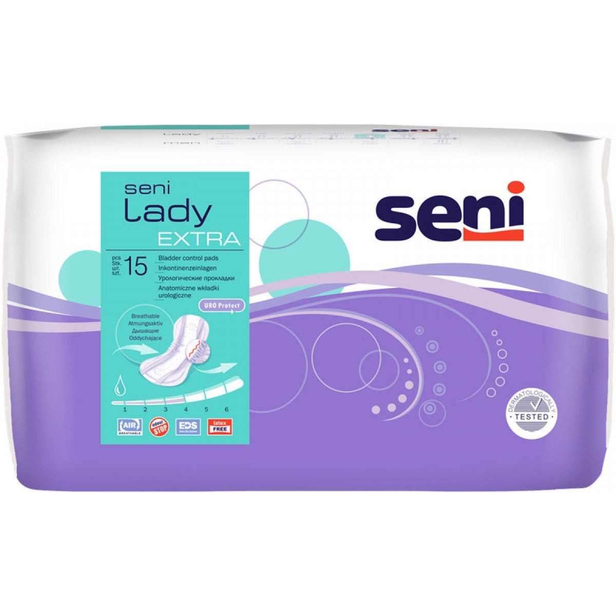 Seni Lady Extra Urinary Incontinence Pads, 15 pcs