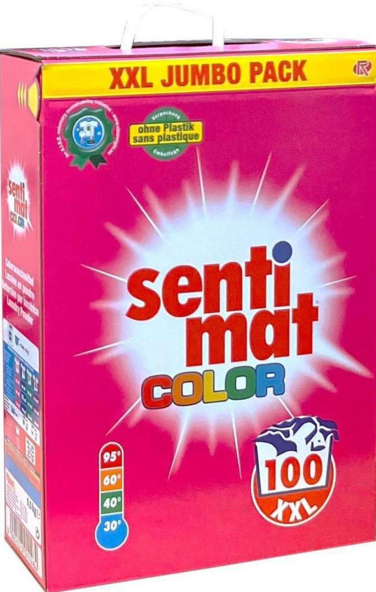 Sentimat Color Laundry Detergent Powder, 100 Loads, 5.5 kg