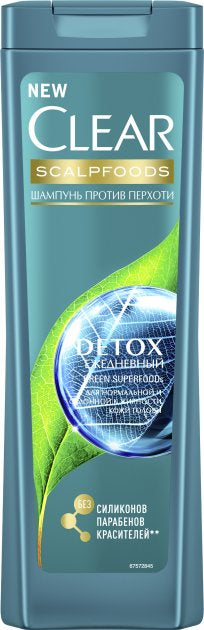 Clear Anti-Dandruff Detox Shampoo, 400 mL