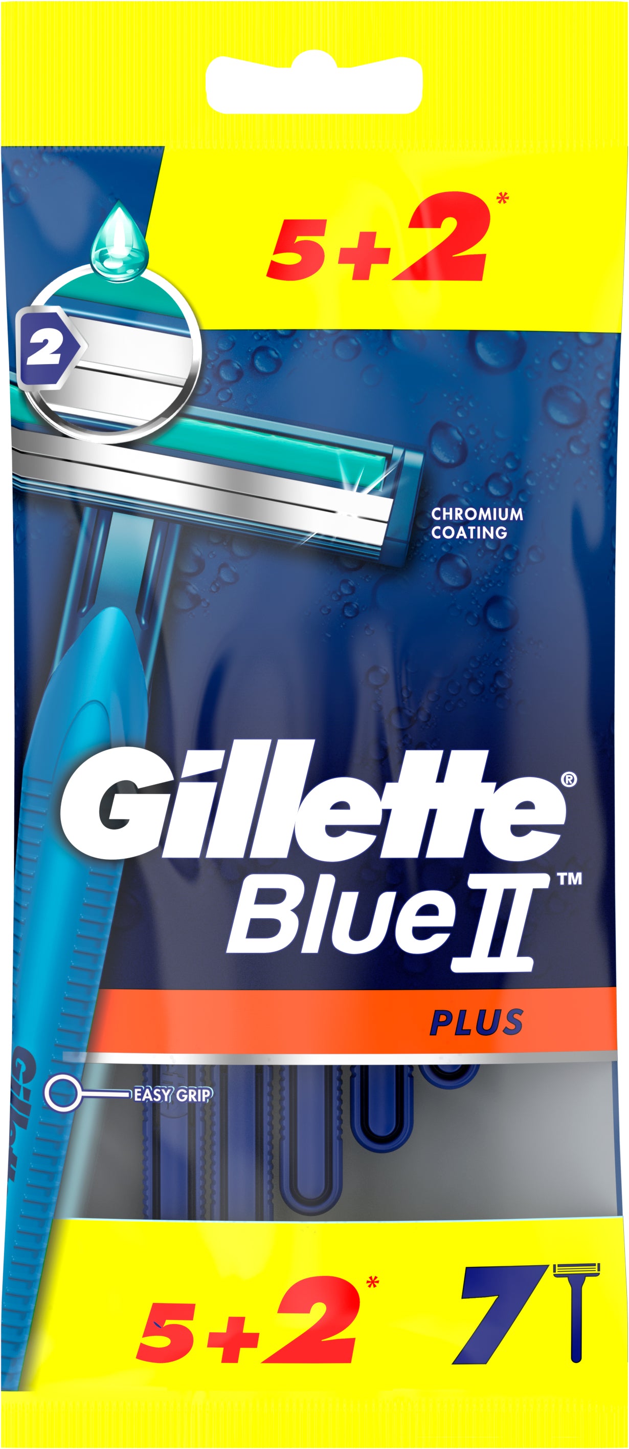 Gillette Blue II Plus Razors, 7 pcs