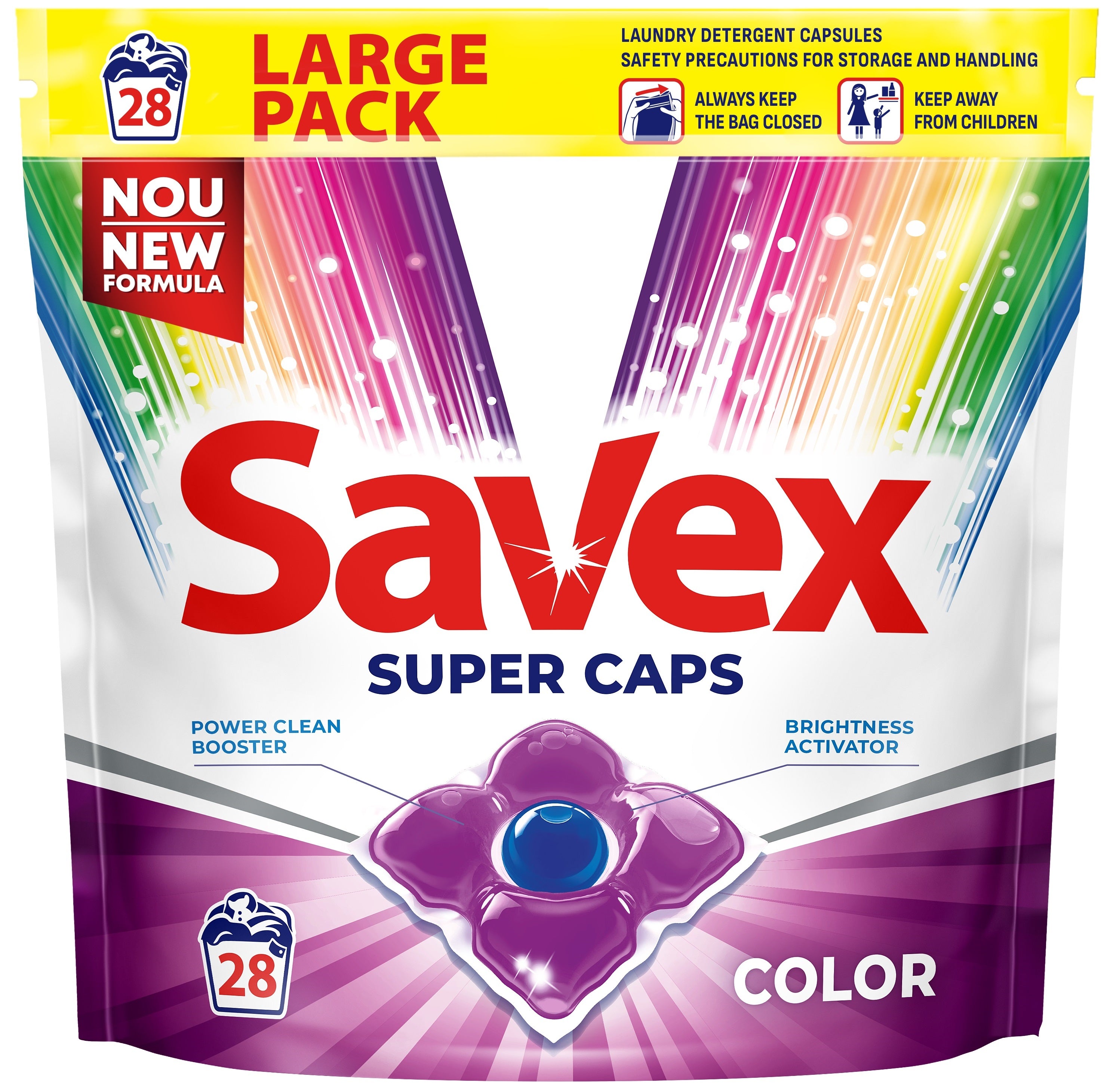 Savex Super Caps Color Laundry Detergent Pods, 28 pcs (Price per 1 pc)