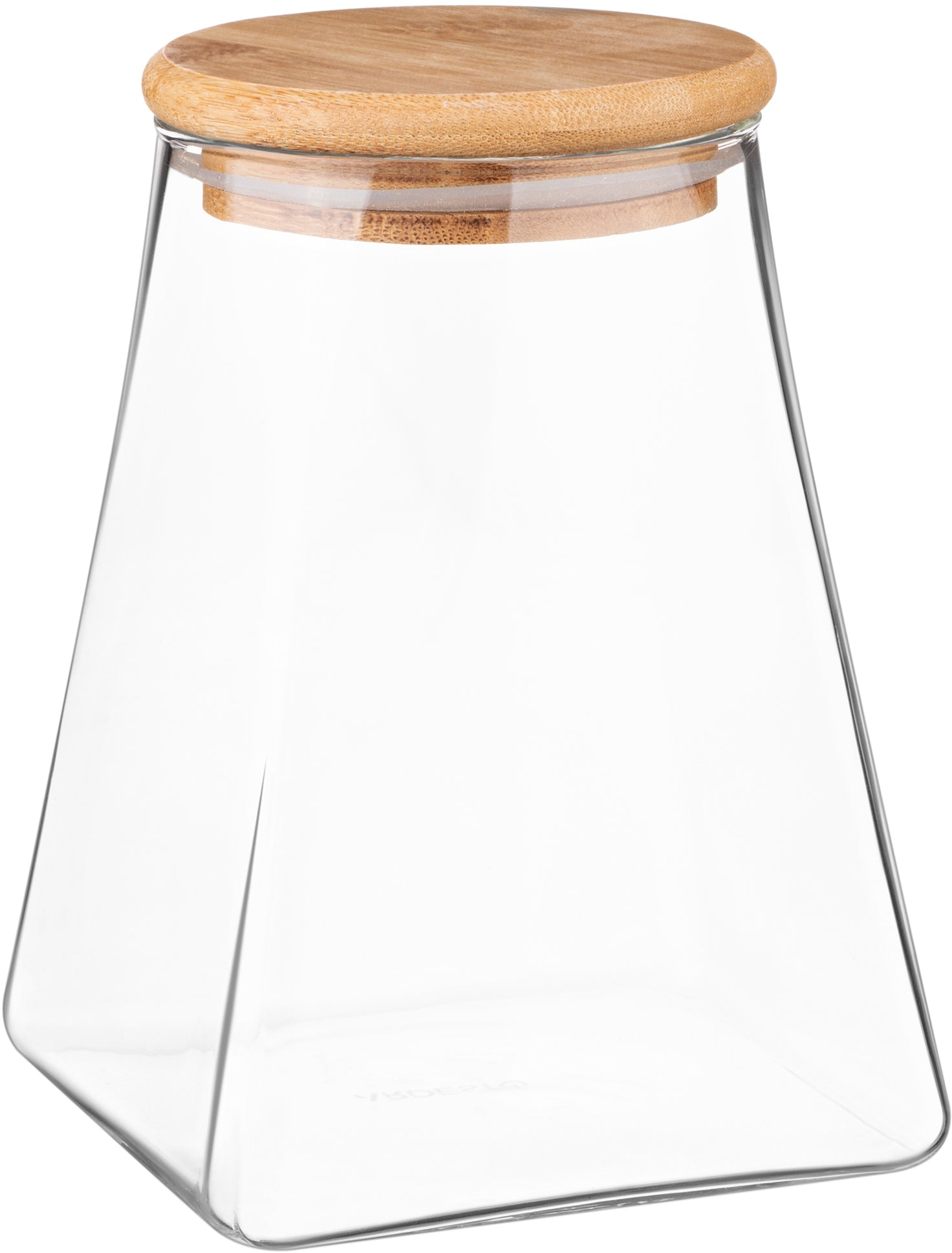 Ardesto Fresh AR1391BLC Glass Storage Jar with Bamboo Lid, 910 mL