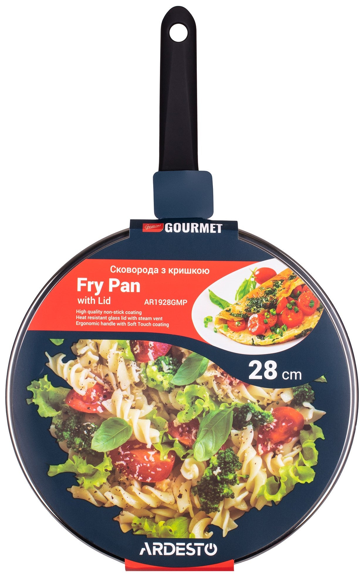 Ardesto Gourmet Aosta AR1928GMP Frying Pan with Lid, 28 cm