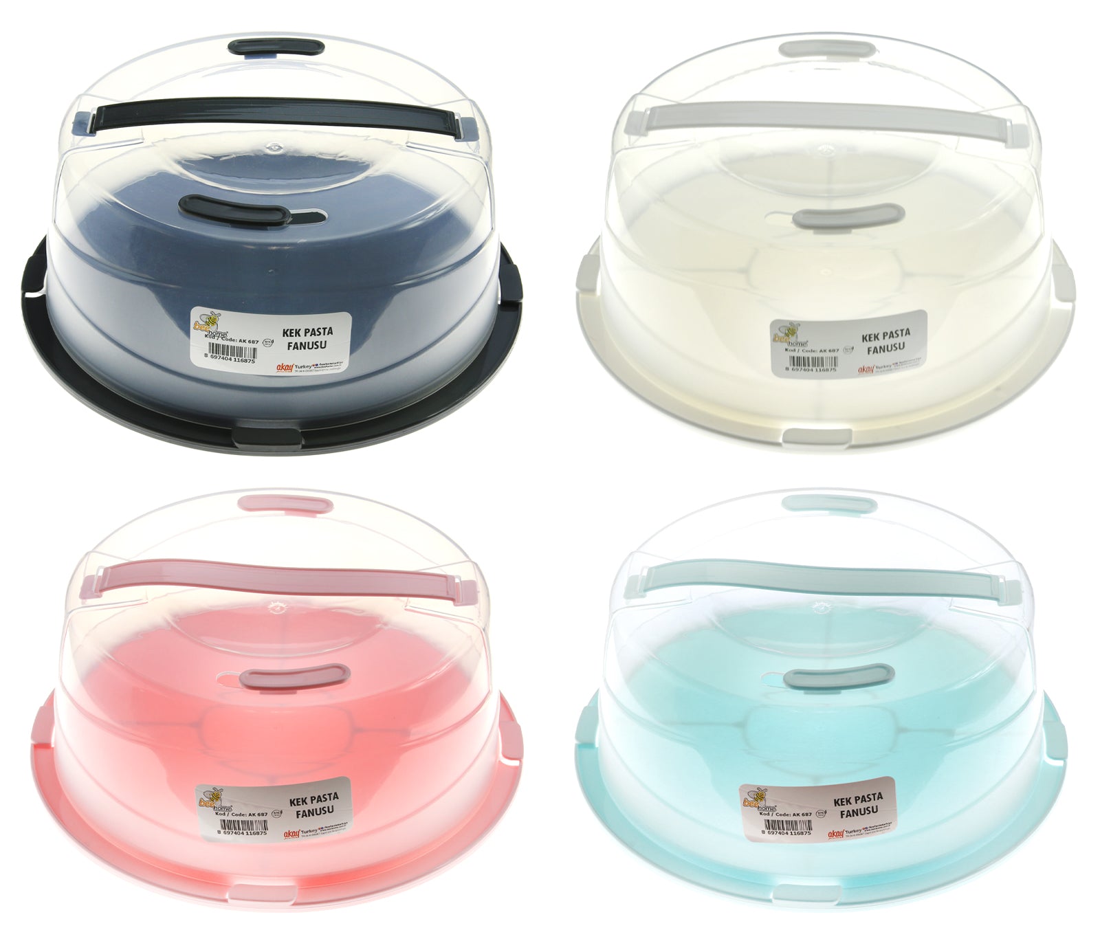 Beehome AK 687 Plastic Cake Carrier with Lid