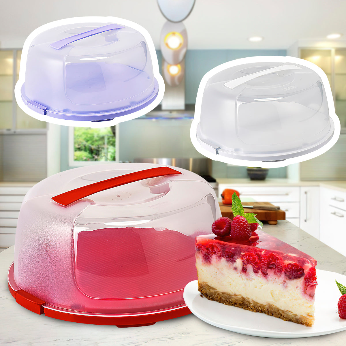 Beehome AK 687 Plastic Cake Carrier with Lid - Image 4