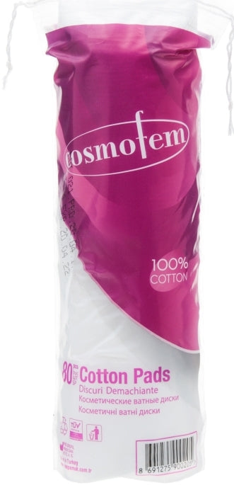 Cosmofem Cotton Pads, 80 pcs