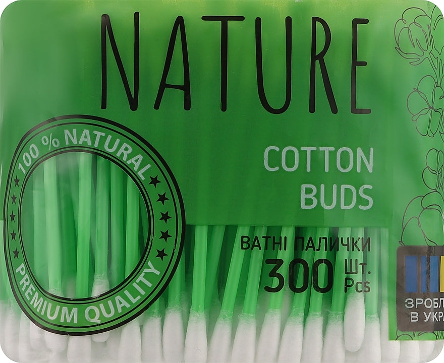 Bioton Nature Cotton Swabs, 300 pcs