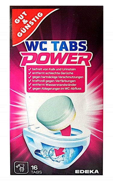 Gut & Günstig Power Toilet Cleaning Tablets, 16 pcs (Priced per Piece)