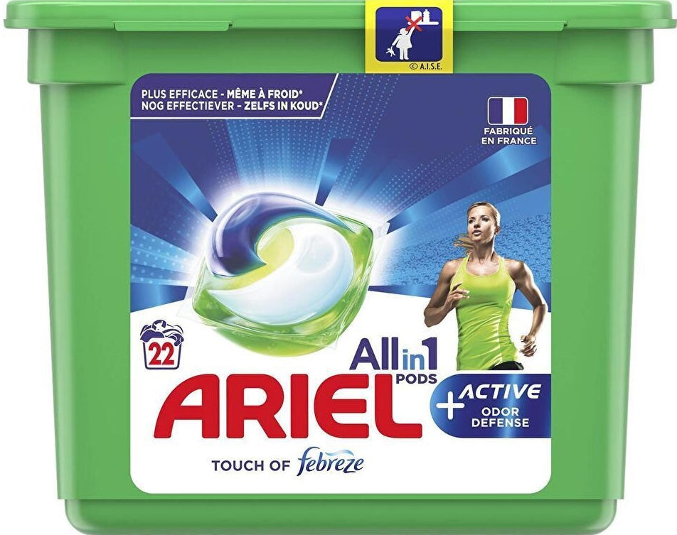 Ariel All-in-1 Pods Touch of Febreze Laundry Detergent Pods, 22 pcs (Price per 1 pc)