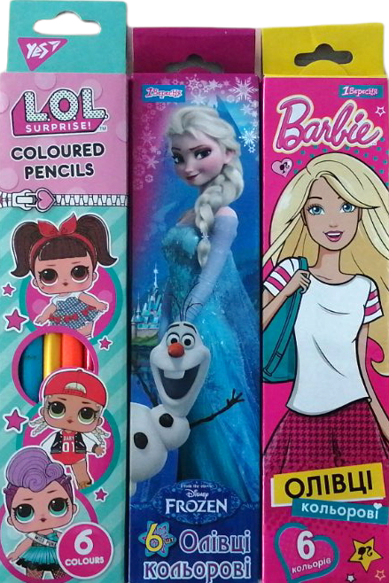 1 Veresnia Colored Pencils for Girls, 6 Colors