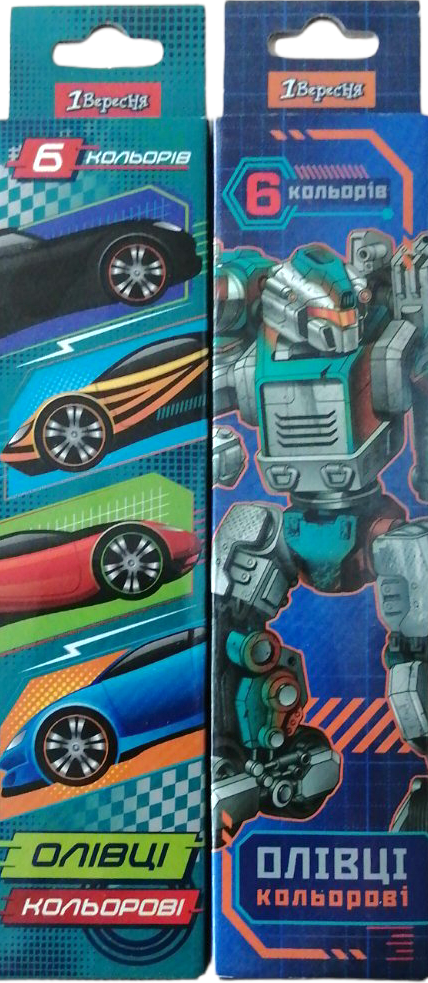 1 Veresnia Colored Pencils for Boys, 6 Colors